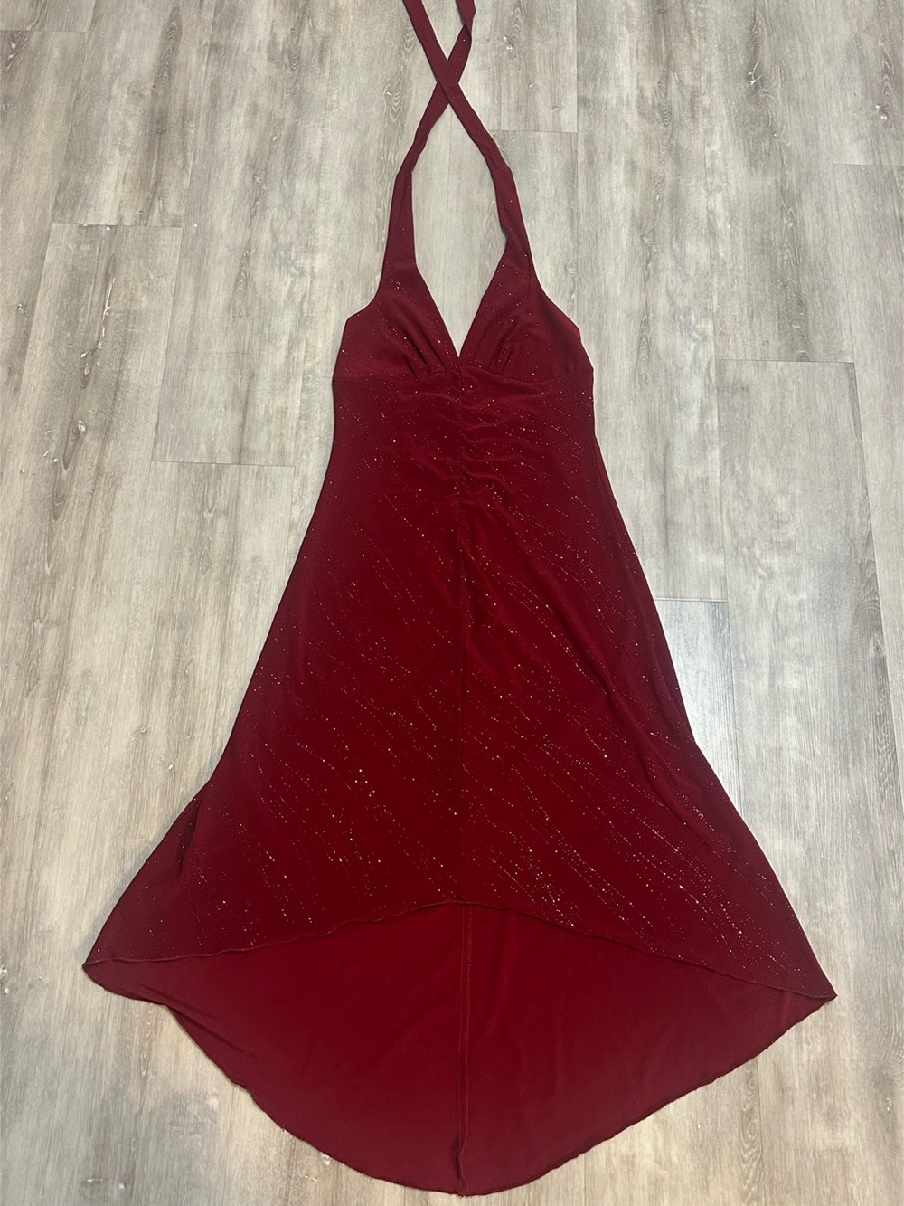 Mariposa Red Midi Dress, size small